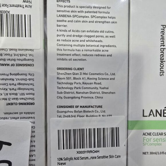 LANBENA Acne Clear Serum For Sensitive Skin SP Complex Face Serum Lot Of 7 0083 - Picture 2 of 4